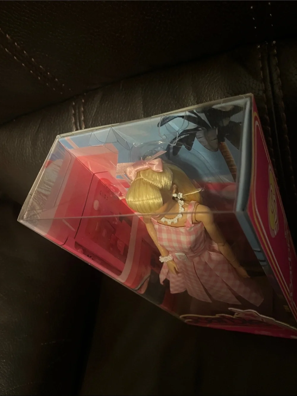 NIB Barbie The Movie -Pink Gingham Dress Doll with Pearl Necklace
